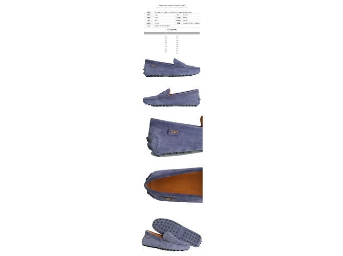 Tod's Scarpe da guida Gomini in camoscio Navy Blu - vista 2