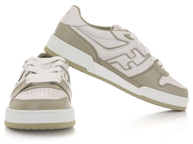 Fendi Sneakers FF Logo Leather Match AOMN Bianco - vista 5