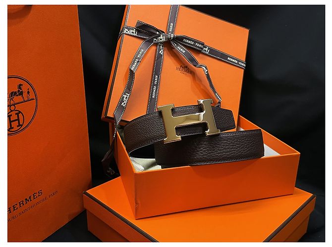 Hermès Cintura reversibile Classic Black Brown Rose Gold Multicolore - vista 2