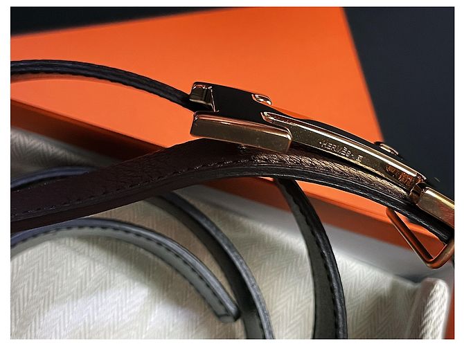 Hermès Cintura reversibile Classic Black Brown Rose Gold Multicolore - vista 5