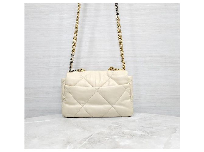 Chanel Medium Chain Flap Bag aus Lammleder Beige Series Braun - Ansicht 3