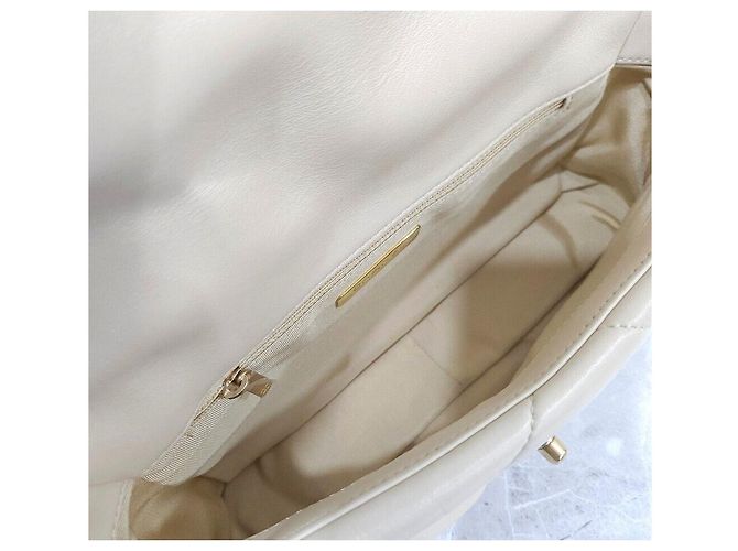 Chanel Medium Chain Flap Bag aus Lammleder Beige Series Braun - Ansicht 8