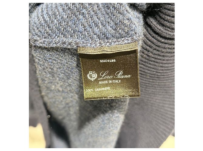 Loro Piana Pull en cachemire à demi-zip Bleu - vue 7