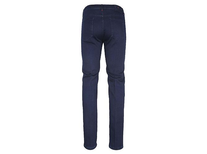 Kiton Logo Tab Wool Denim Pants Black - view 7