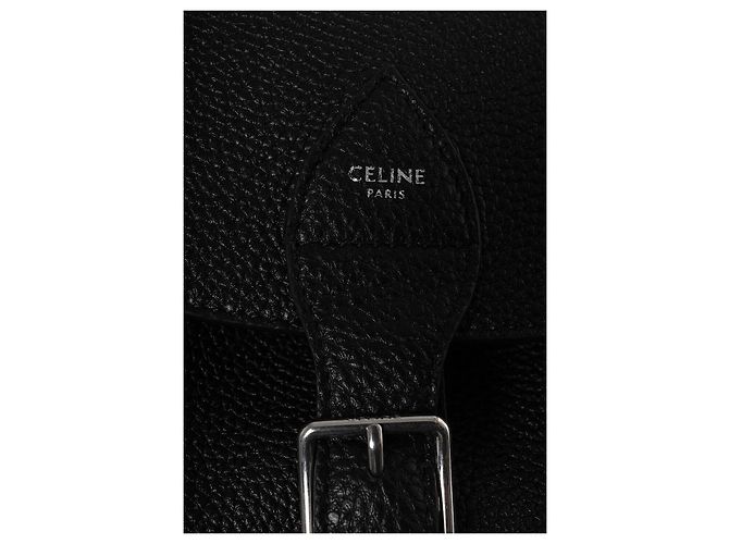 Céline Grained Calfskin Large Backpack Black - view 7