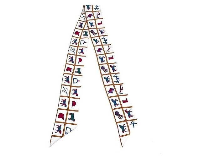 Hermès Twilly de seda Multicor - vista 2