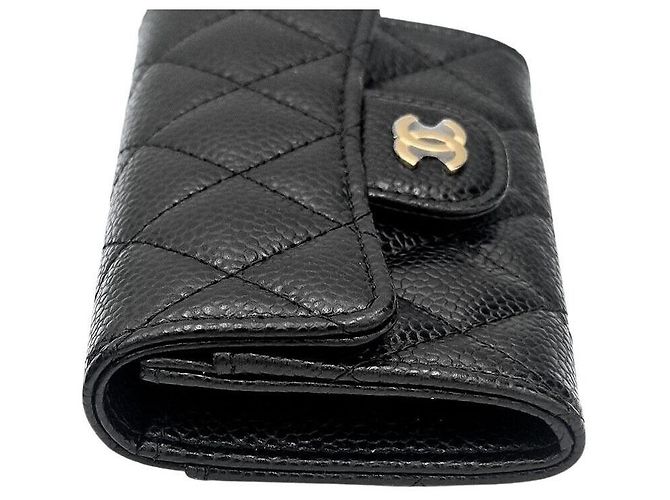 Chanel Tarjetero de piel Caviar Negro - vista 3