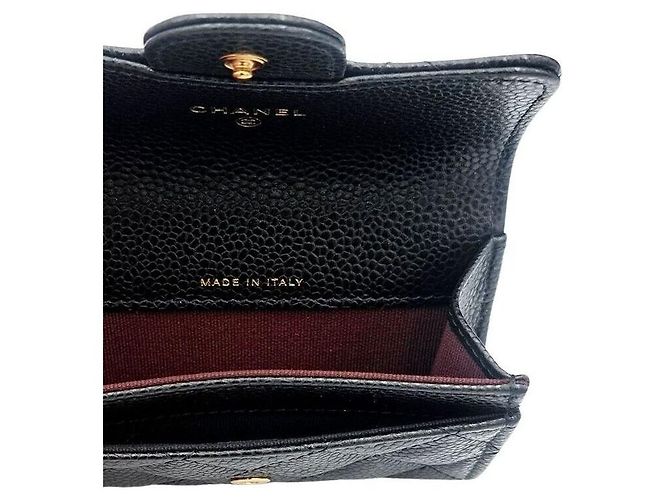 Chanel Tarjetero de piel Caviar Negro - vista 5