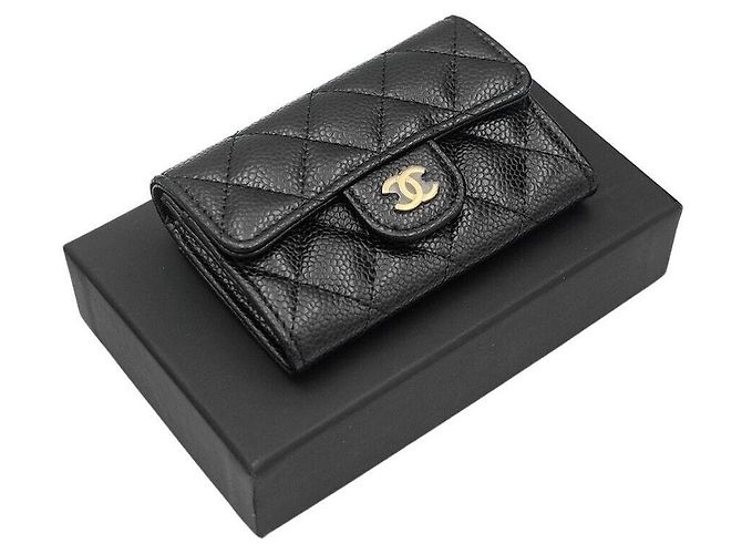 Chanel Tarjetero de piel Caviar Negro - vista 6