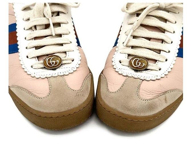 Gucci Web-Sneaker aus Butter-Leder Pink - Ansicht 2