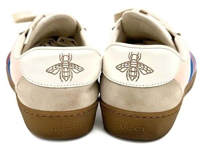 Gucci Web-Sneaker aus Butter-Leder Pink - Ansicht 3