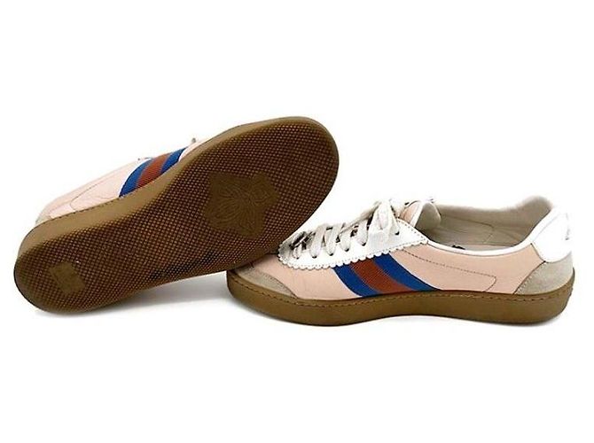 Gucci Web-Sneaker aus Butter-Leder Pink - Ansicht 4