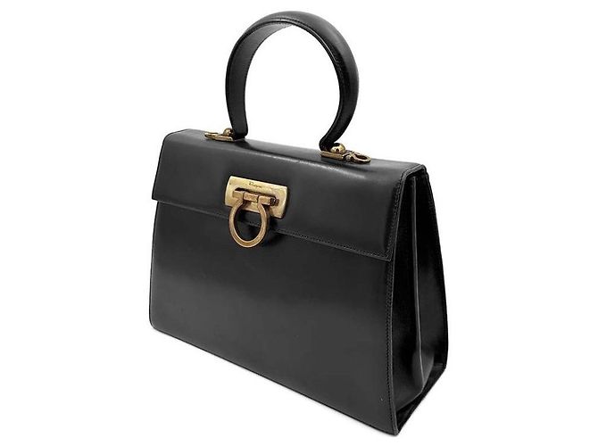 Salvatore Ferragamo Borsa Tote Kelly Nero - vista 2