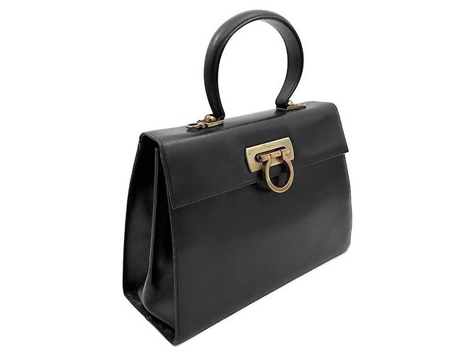Salvatore Ferragamo Borsa Tote Kelly Nero - vista 3