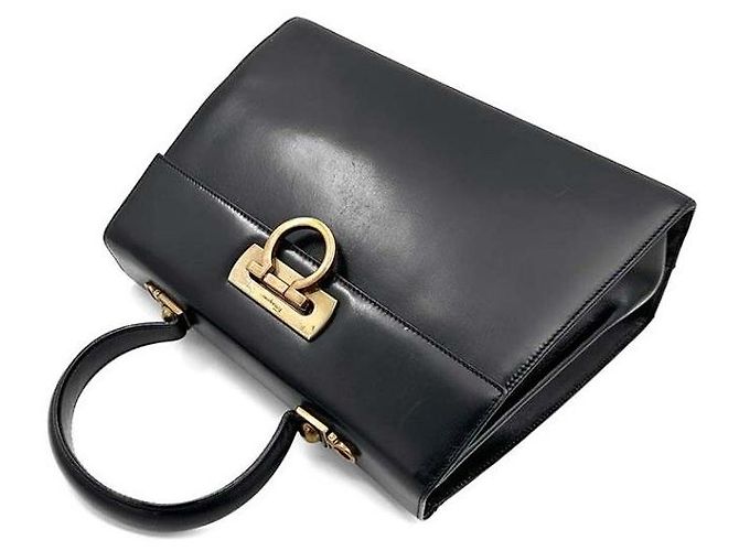 Salvatore Ferragamo Borsa Tote Kelly Nero - vista 5