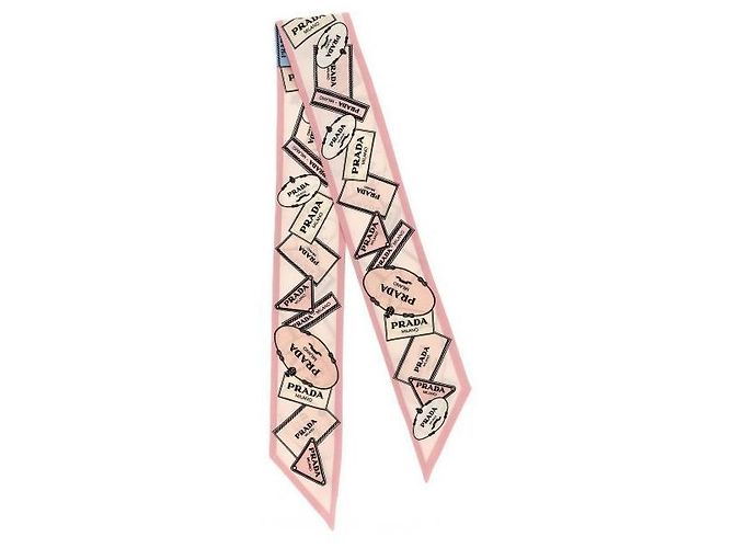 Prada Lenço Skinny em Twill de Seda Estampado - vista 3
