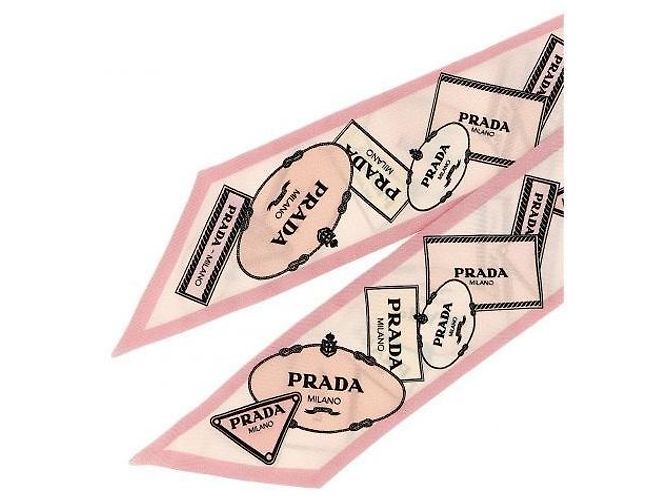 Prada Lenço Skinny em Twill de Seda Estampado - vista 5