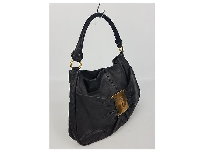 Salvatore Ferragamo Ferragamo Vara Decoration Big Schultertasche Schwarz - vista 3