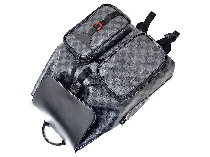 Louis Vuitton Zaino Utility Damier Graphite Multicolore - vista 4