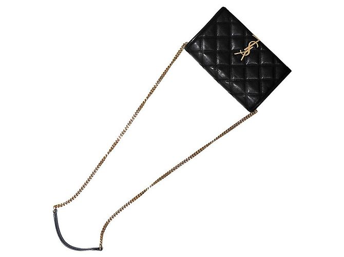 Saint Laurent Borsa a catena Monogram Becky Nero - vista 3