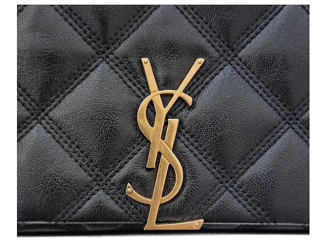Saint Laurent Borsa a catena Monogram Becky Nero - vista 7