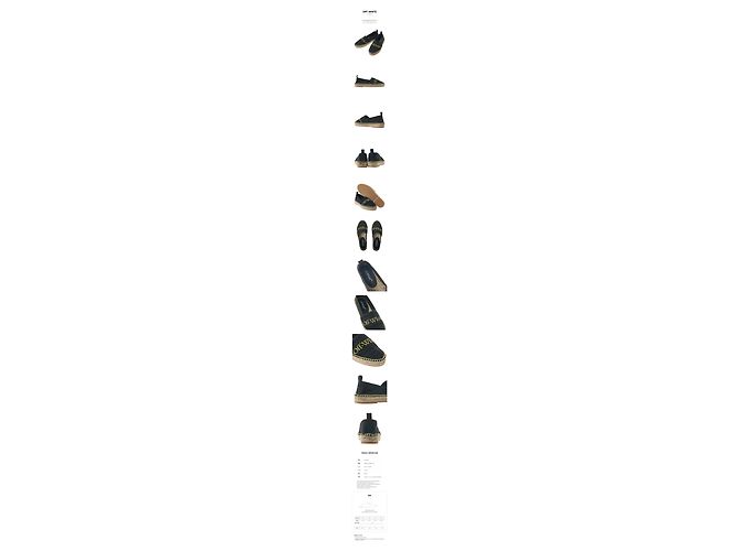 Off White Espadrillas in tela con logo da donna Nero - vista 11