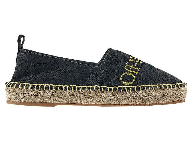 Off White Espadrillas in tela con logo da donna Nero - vista 2