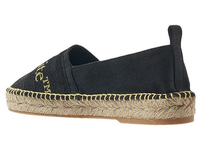 Off White Espadrillas in tela con logo da donna Nero - vista 3