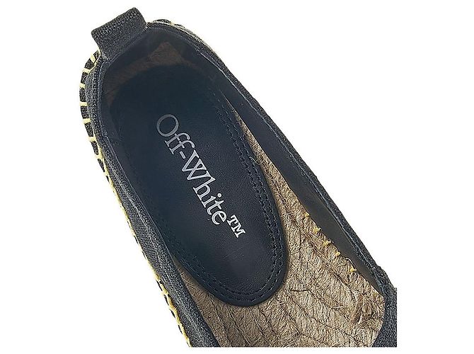 Off White Espadrillas in tela con logo da donna Nero - vista 7