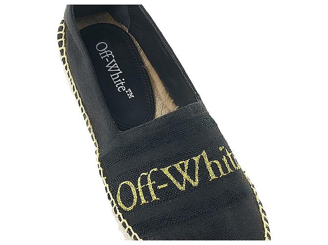 Off White Espadrillas in tela con logo da donna Nero - vista 8