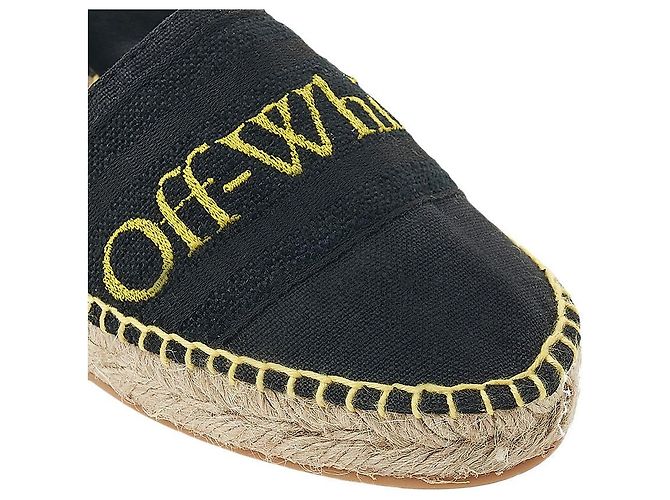 Off White Espadrillas in tela con logo da donna Nero - vista 9