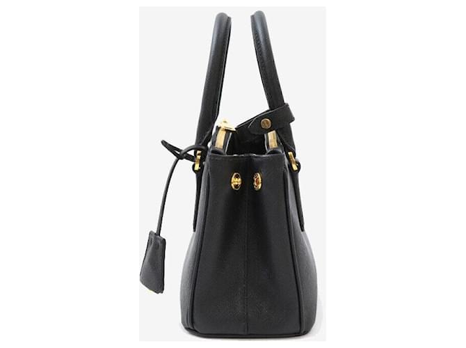 Prada Mini borsa tote a tracolla Saffiano nera Nero - vista 2
