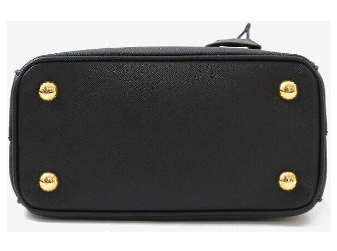 Prada Mini borsa tote a tracolla Saffiano nera Nero - vista 4