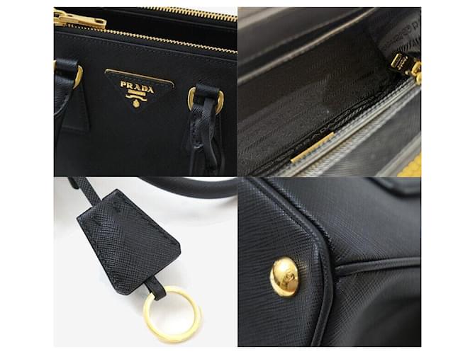 Prada Mini borsa tote a tracolla Saffiano nera Nero - vista 6