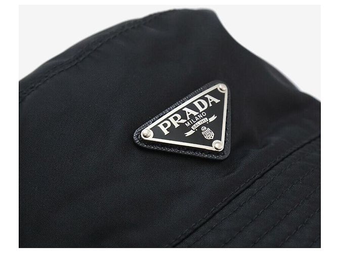 Prada Re-Nylon Bucket Hat mit Dreieckslogo Schwarz - Ansicht 5
