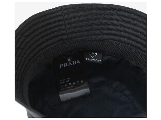 Prada Re-Nylon Bucket Hat mit Dreieckslogo Schwarz - Ansicht 6