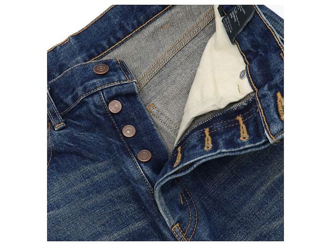 Céline Jeans Dark Union Wash Denim Distressed Women's Jeans Multicolor - vista 6