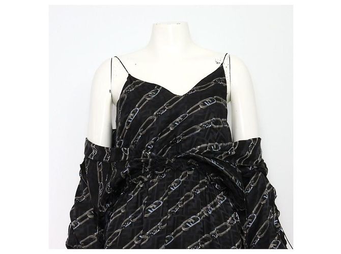 Fendi Vestido de seda para mujer con estampado de multicadenas
Vestido de seda para mujer Negro - vista 4
