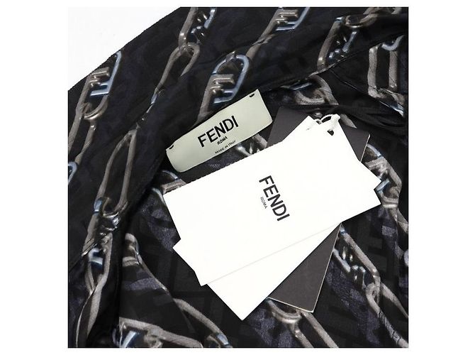 Fendi Vestido de seda para mujer con estampado de multicadenas
Vestido de seda para mujer Negro - vista 6