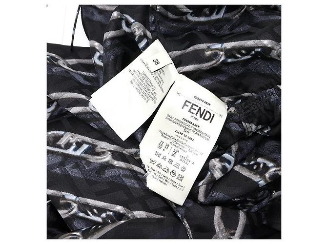 Fendi Vestido de seda para mujer con estampado de multicadenas
Vestido de seda para mujer Negro - vista 7