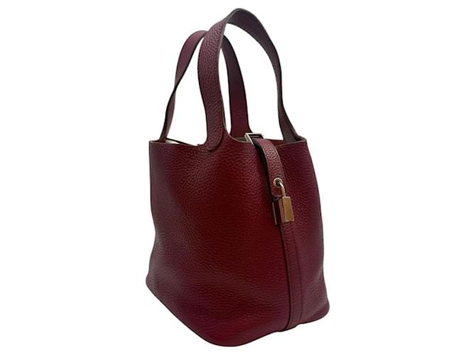 Hermès Picotin Clemence Rouge Ash Rosso - vista 3