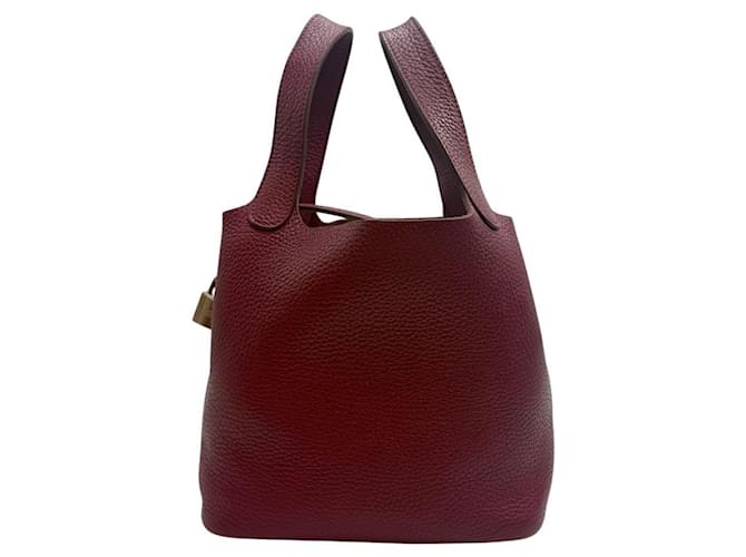 Hermès Picotin Clemence Rouge Ash Rosso - vista 4