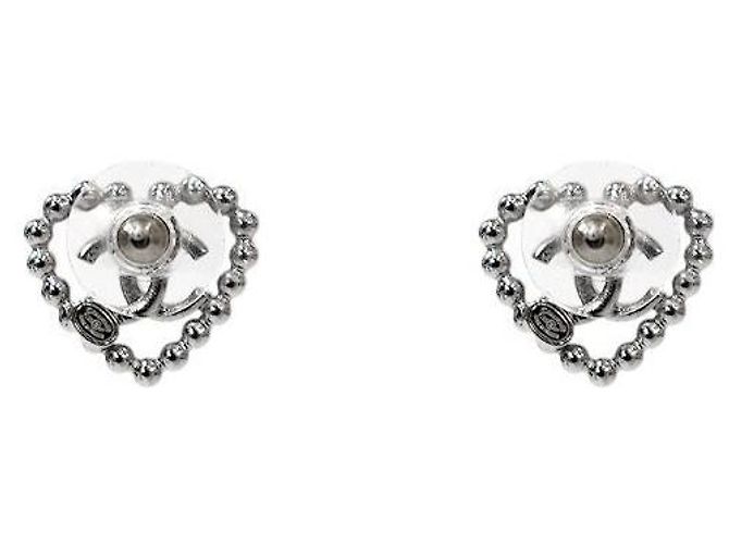 Chanel Boucles d'oreilles Heart CC Silver - vue 3