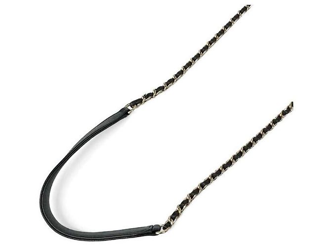 Chanel Borsa a tracolla con patta a chevron nera Nero - vista 11