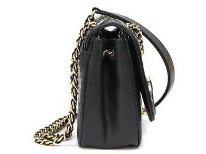 Chanel Borsa a tracolla con patta a chevron nera Nero - vista 3