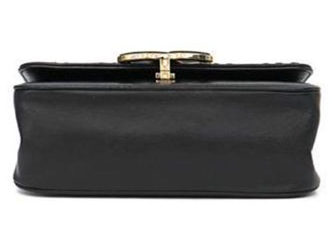 Chanel Borsa a tracolla con patta a chevron nera Nero - vista 5