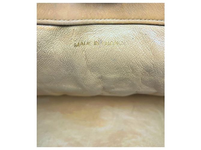 Chanel Sac à épaule Big CC Chain en agneau beige - vue 12