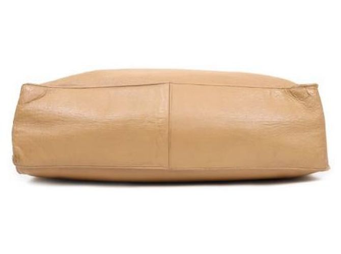 Chanel Sac à épaule Big CC Chain en agneau beige - vue 4