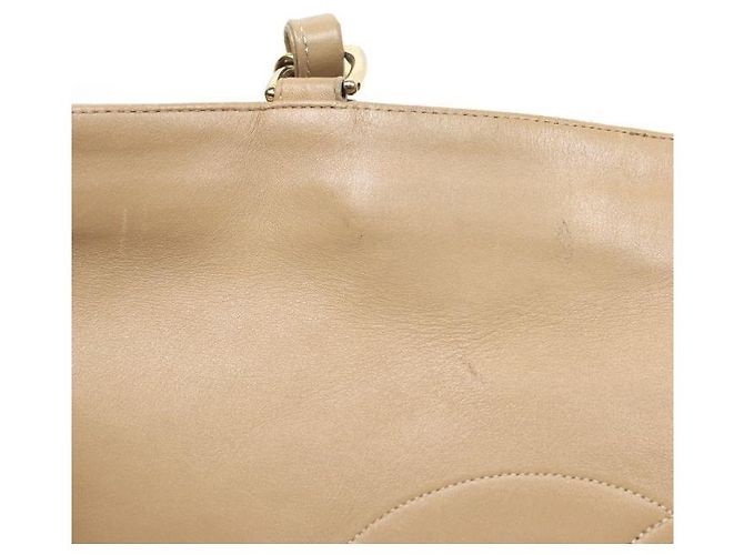 Chanel Sac à épaule Big CC Chain en agneau beige - vue 7