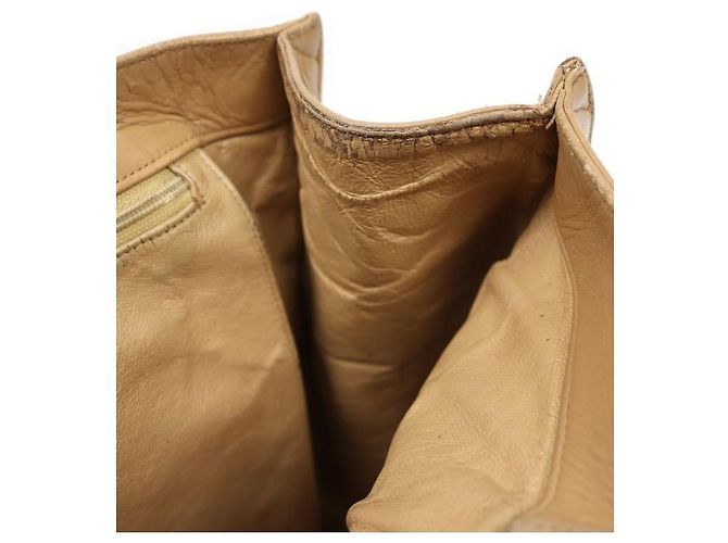 Chanel Sac à épaule Big CC Chain en agneau beige - vue 9